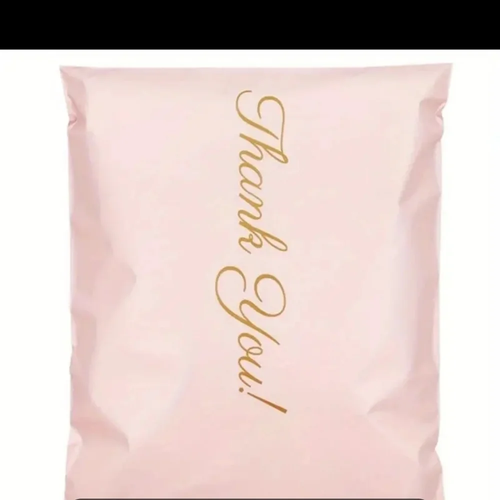 NEW PINK THANK YOU POLYMAILER BAGS. 6 X 9  QTY  25 Hp🔥🔥🔥🔥